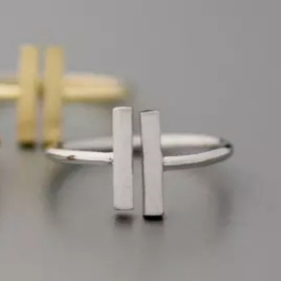 🔥2 for $15🔥 Open Double Bar T Ring SILVER - Picture 3 of 8